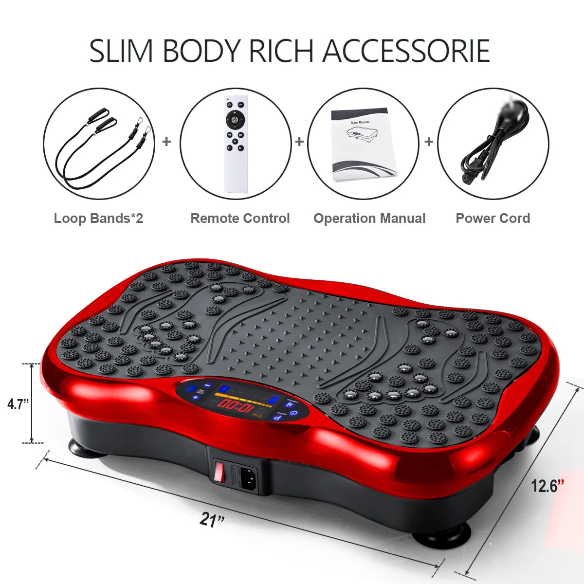 Vibrating Fat Shake,3D Vibration Plate Exercise Machine Power Fit Vibration Plate Crazy Fit Massage for Whole Body Slimming