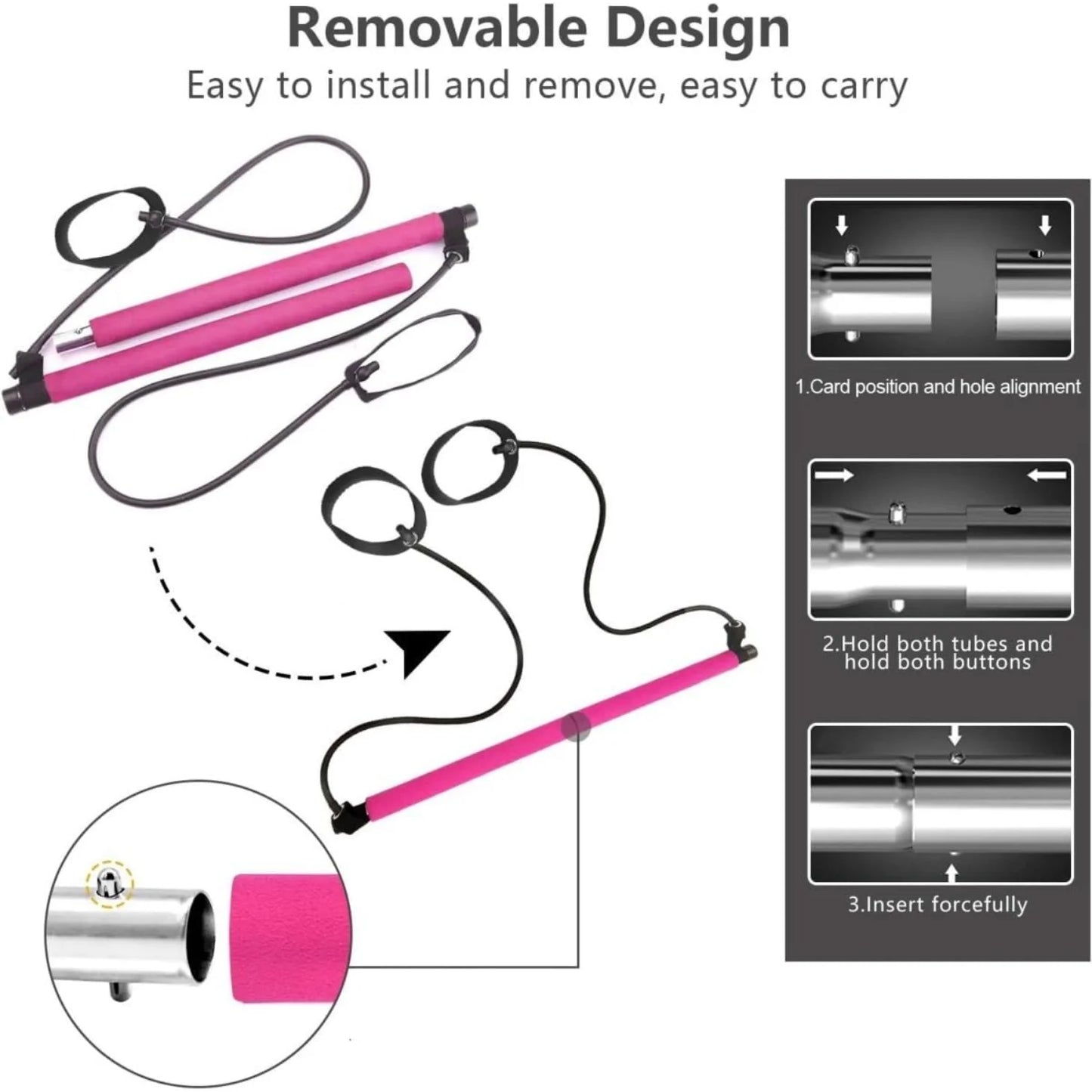 , Barbell with Resistance , Leg, Hip, Waist and Arm Exercise Equipment, Sports and Fitness Equipment, Convenient Gym Exercise