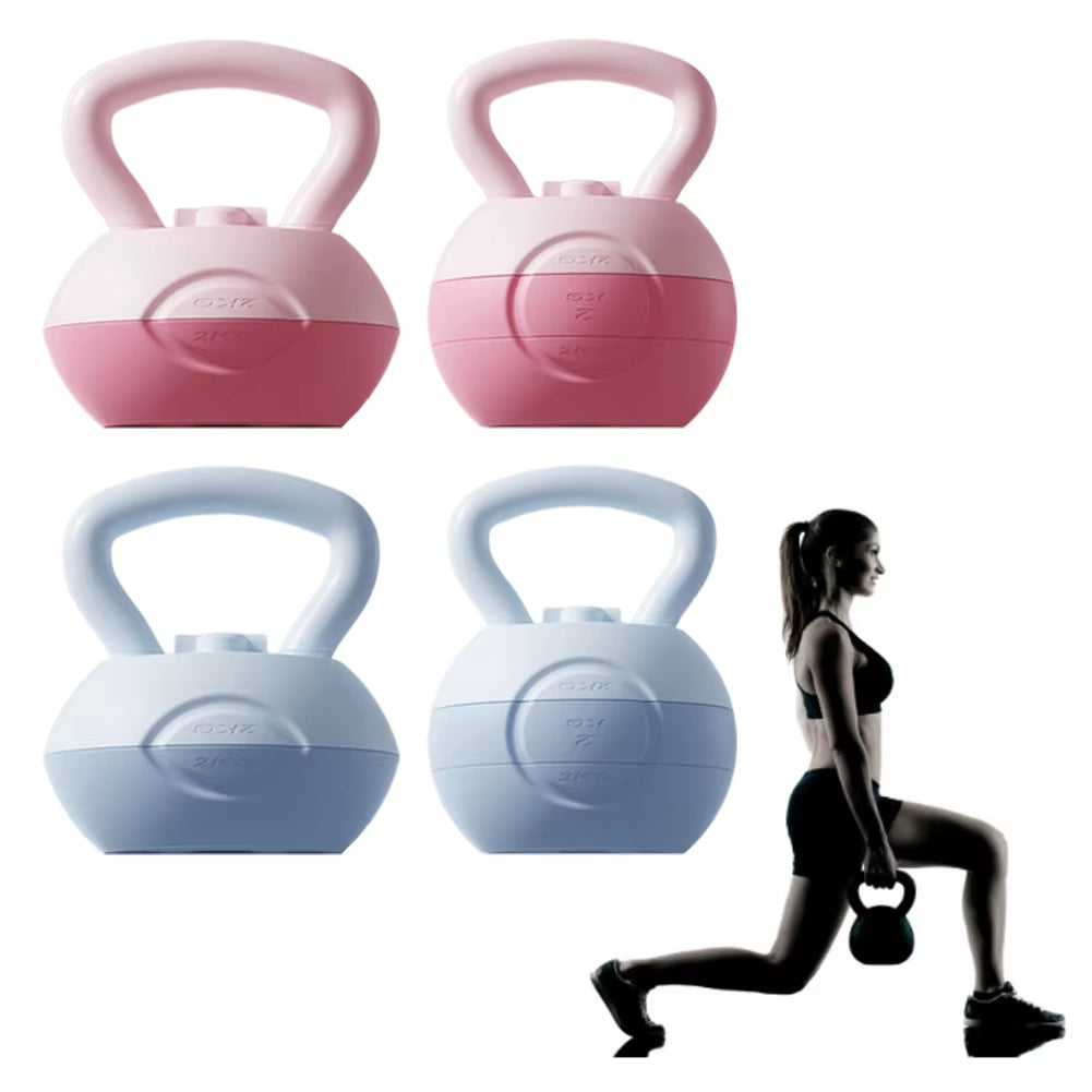 Portable Sports Water Injection Kettlebells Soft Silicone Kettle Bell for Fitness Yoga Muscle Training for Home Gym Equipment