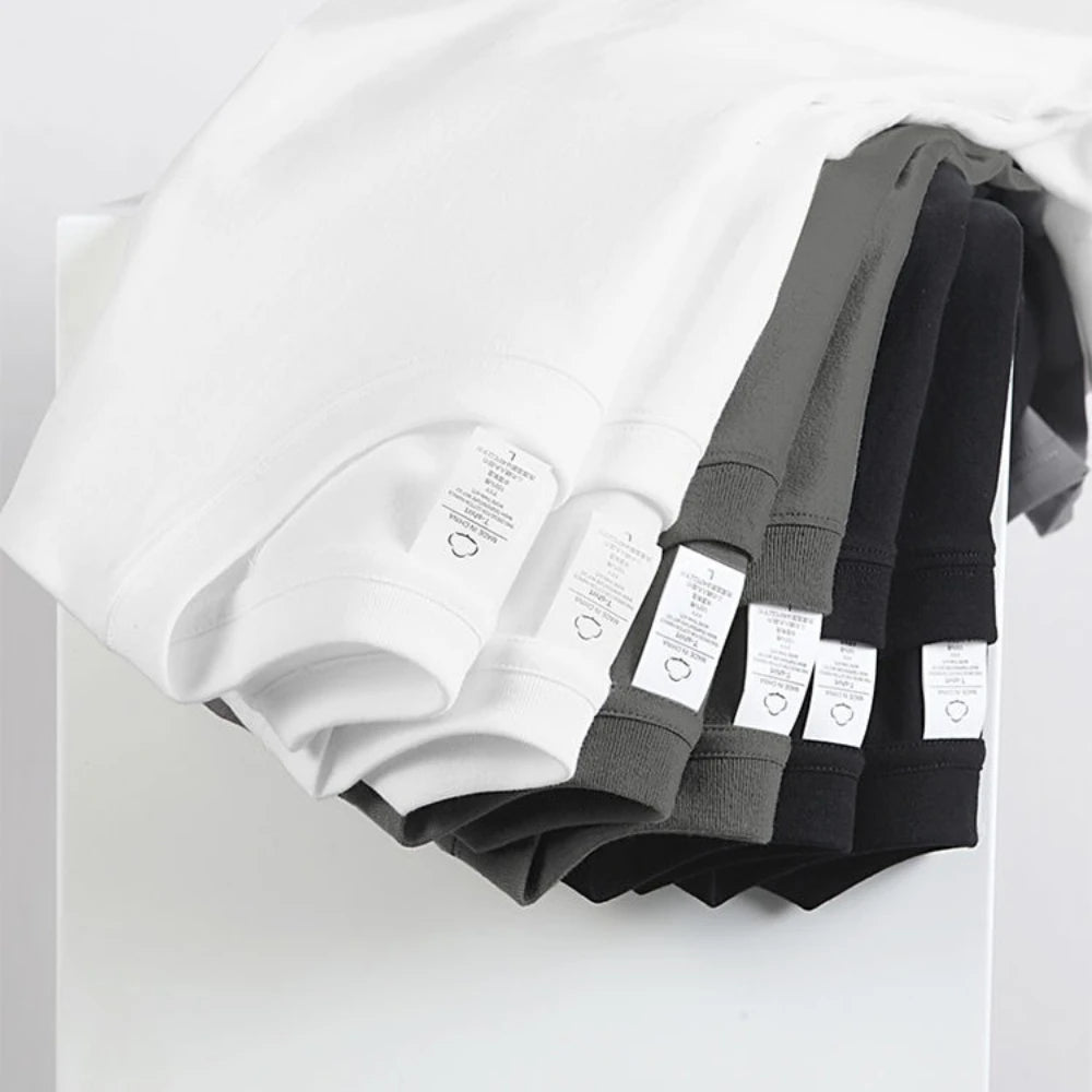 2PCS 100% Cotton Solid T Shirts Men'S and Women'S Short Sleeve White Tees Casual Breathable Loose round Neck T-Shirt Couple Tops