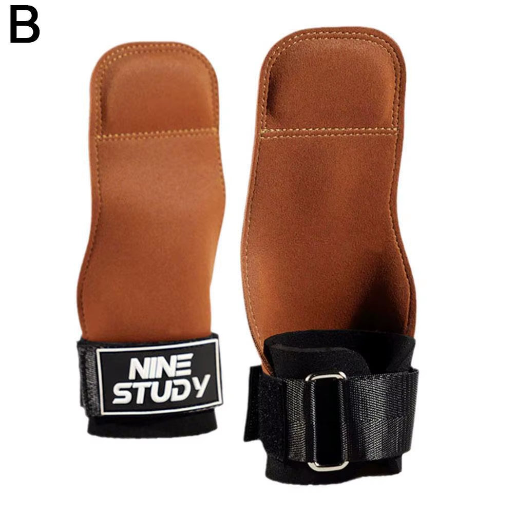 Bench Press Weight Lifting Wrist Hooks Straps Deadlift Gloves and Grip Pads for Fitness Gym Training Dumbbell Pull-Up