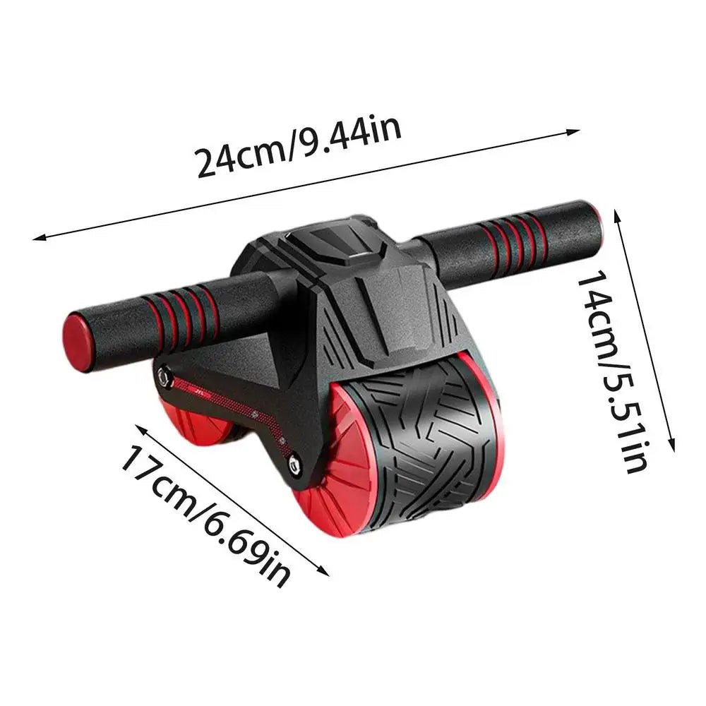 Fitness Ab Roller Coaster Wheel Automatic Rebound Belly Wheel Gym Fitness Double-Wheeled Core Roller Wheel for Belly Exercise