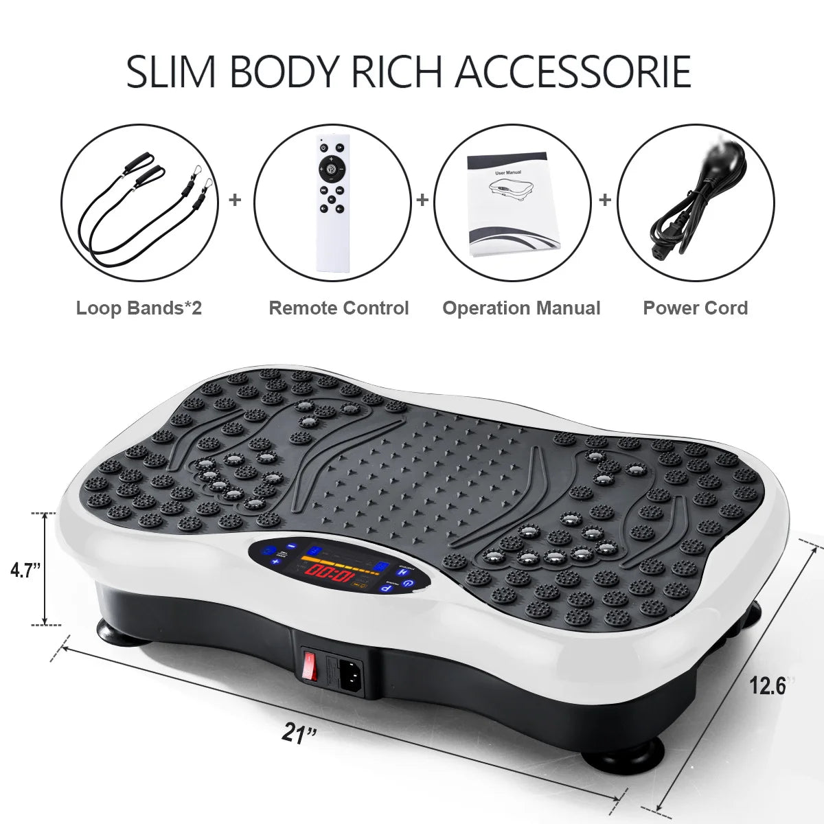 Vibrating Fat Shake,3D Vibration Plate Exercise Machine Power Fit Vibration Plate Crazy Fit Massage for Whole Body Slimming