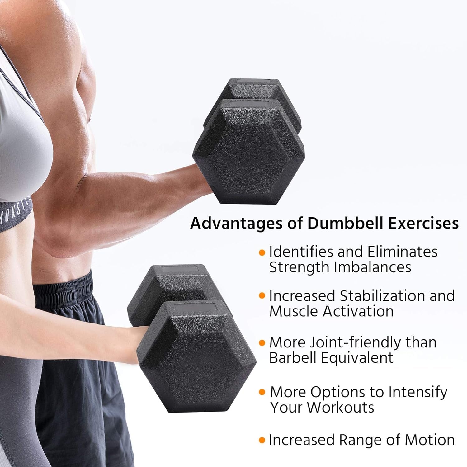 2X4Kg/2X5Kg/2X6Kg/2X7.5Kg/2X8Kg/2X10Kg (Sold in Pair) Dumbbells Set Arm Hand Weight Dumbbell Hexagon Dumbbell for Strength Training Home Workout Aerobic