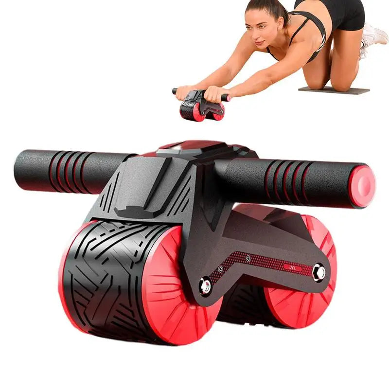 Fitness Ab Roller Coaster Wheel Automatic Rebound Belly Wheel Gym Fitness Double-Wheeled Core Roller Wheel for Belly Exercise