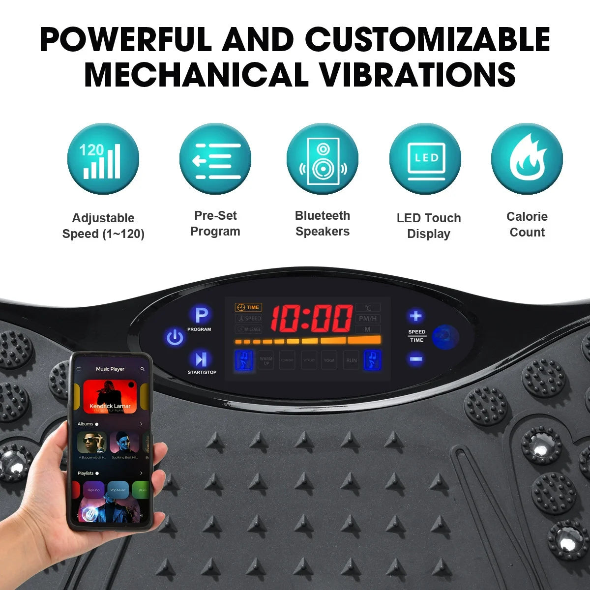 Vibrating Fat Shake,3D Vibration Plate Exercise Machine Power Fit Vibration Plate Crazy Fit Massage for Whole Body Slimming
