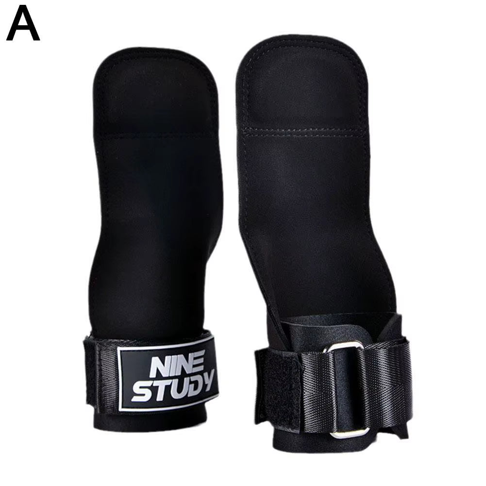 Bench Press Weight Lifting Wrist Hooks Straps Deadlift Gloves and Grip Pads for Fitness Gym Training Dumbbell Pull-Up