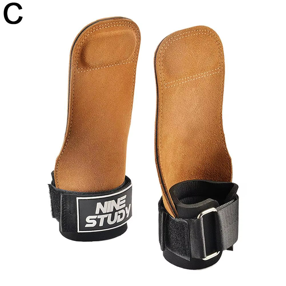 Bench Press Weight Lifting Wrist Hooks Straps Deadlift Gloves and Grip Pads for Fitness Gym Training Dumbbell Pull-Up