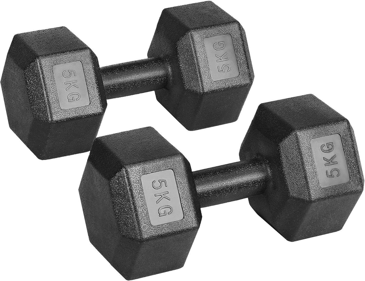 2X4Kg/2X5Kg/2X6Kg/2X7.5Kg/2X8Kg/2X10Kg (Sold in Pair) Dumbbells Set Arm Hand Weight Dumbbell Hexagon Dumbbell for Strength Training Home Workout Aerobic