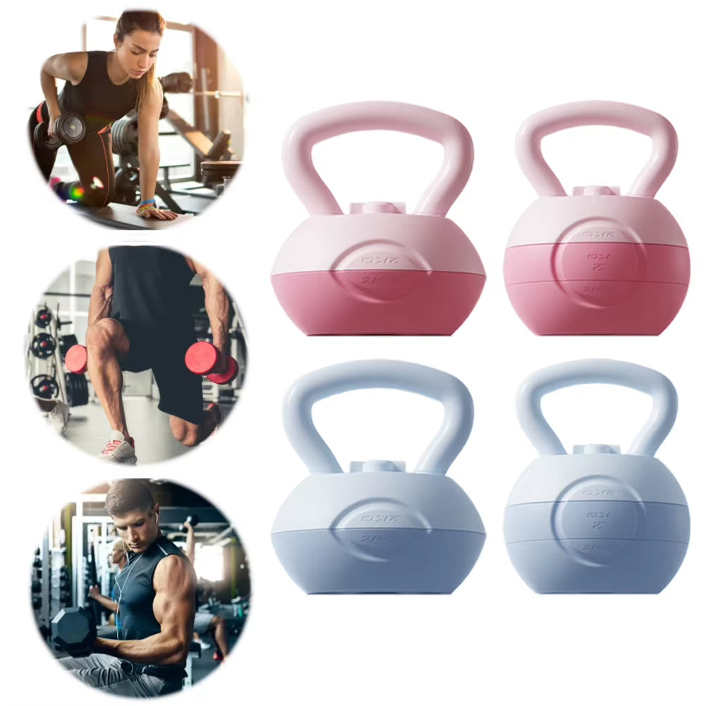 Portable Sports Water Injection Kettlebells Soft Silicone Kettle Bell for Fitness Yoga Muscle Training for Home Gym Equipment