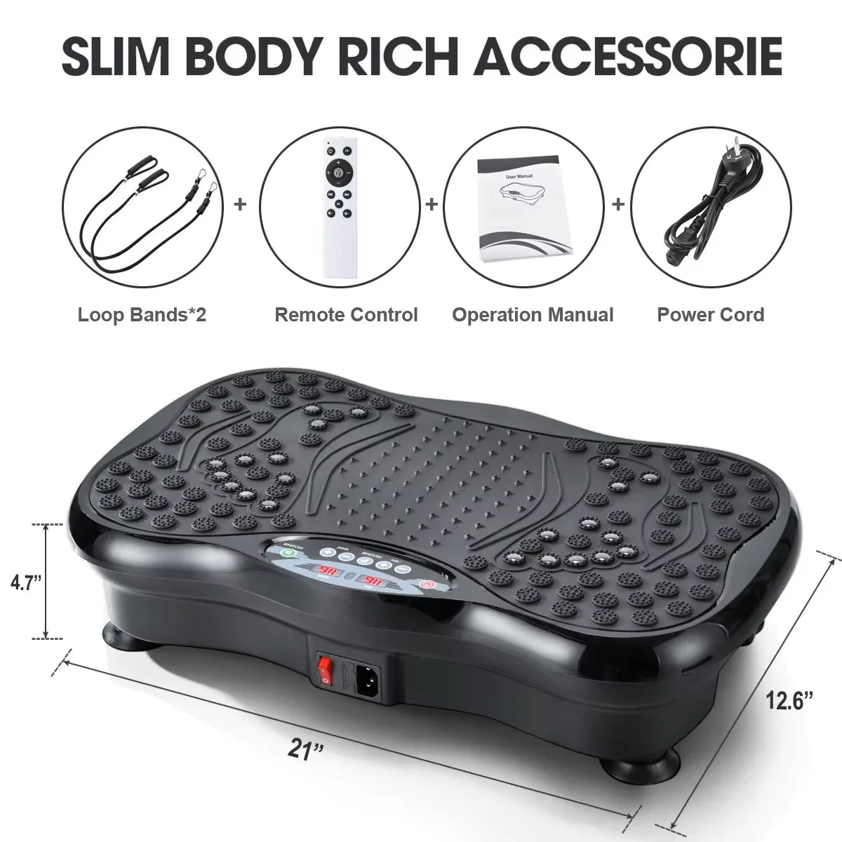 Vibrating Fat Shake,3D Vibration Plate Exercise Machine Power Fit Vibration Plate Crazy Fit Massage for Whole Body Slimming