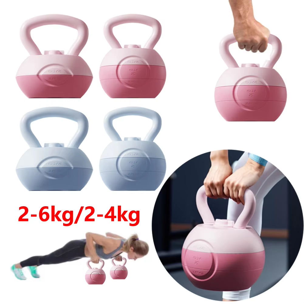 Portable Sports Water Injection Kettlebells Soft Silicone Kettle Bell for Fitness Yoga Muscle Training for Home Gym Equipment