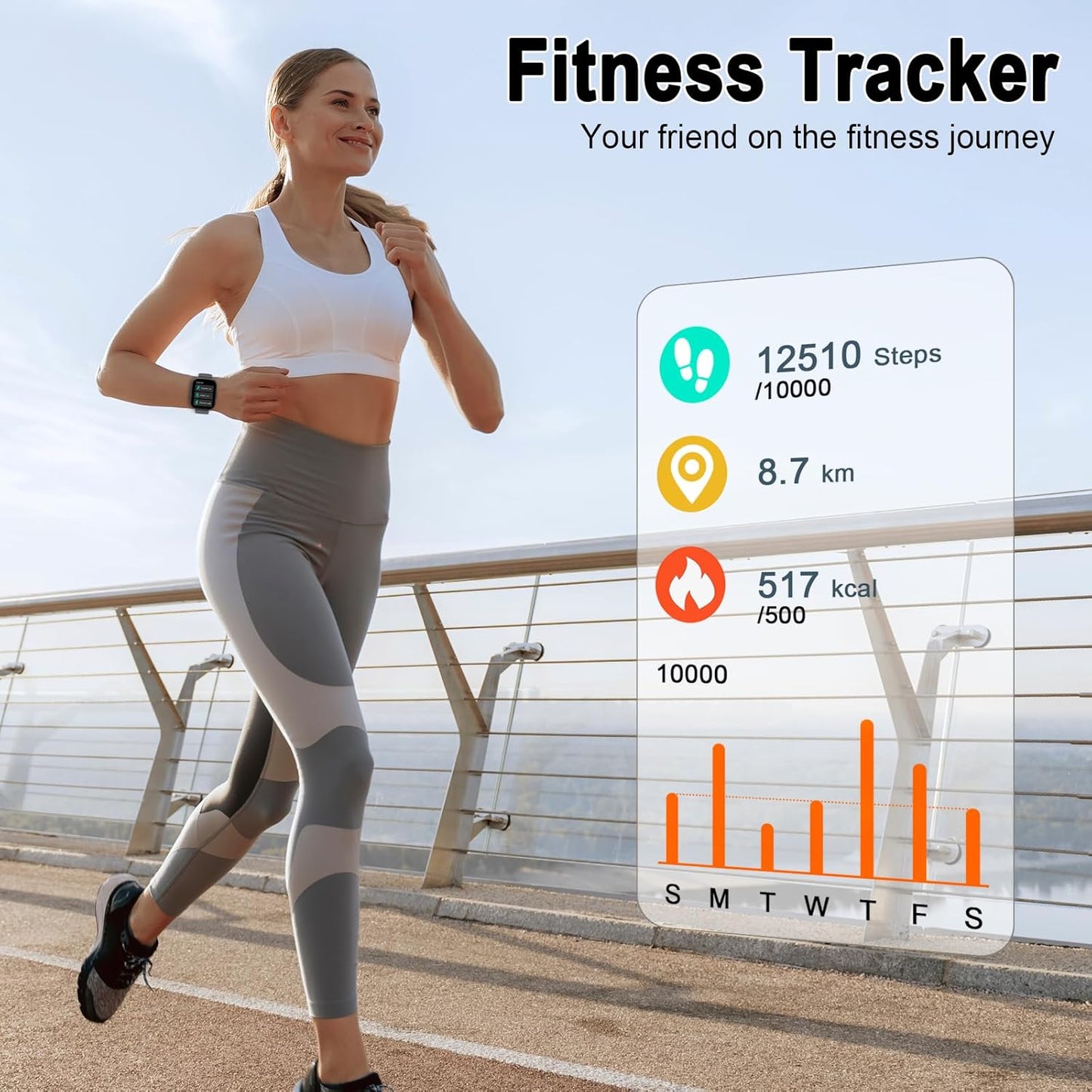 Smart Watch for Men Women Answer/Make Call, 1.95" HD Touch Screen Fitness Watch with Heart Rate/Spo2/Sleep Monitor/Step Counter, 100+ Sport Activity Tracker, IP68 Waterproof Smartwatch for Android Ios