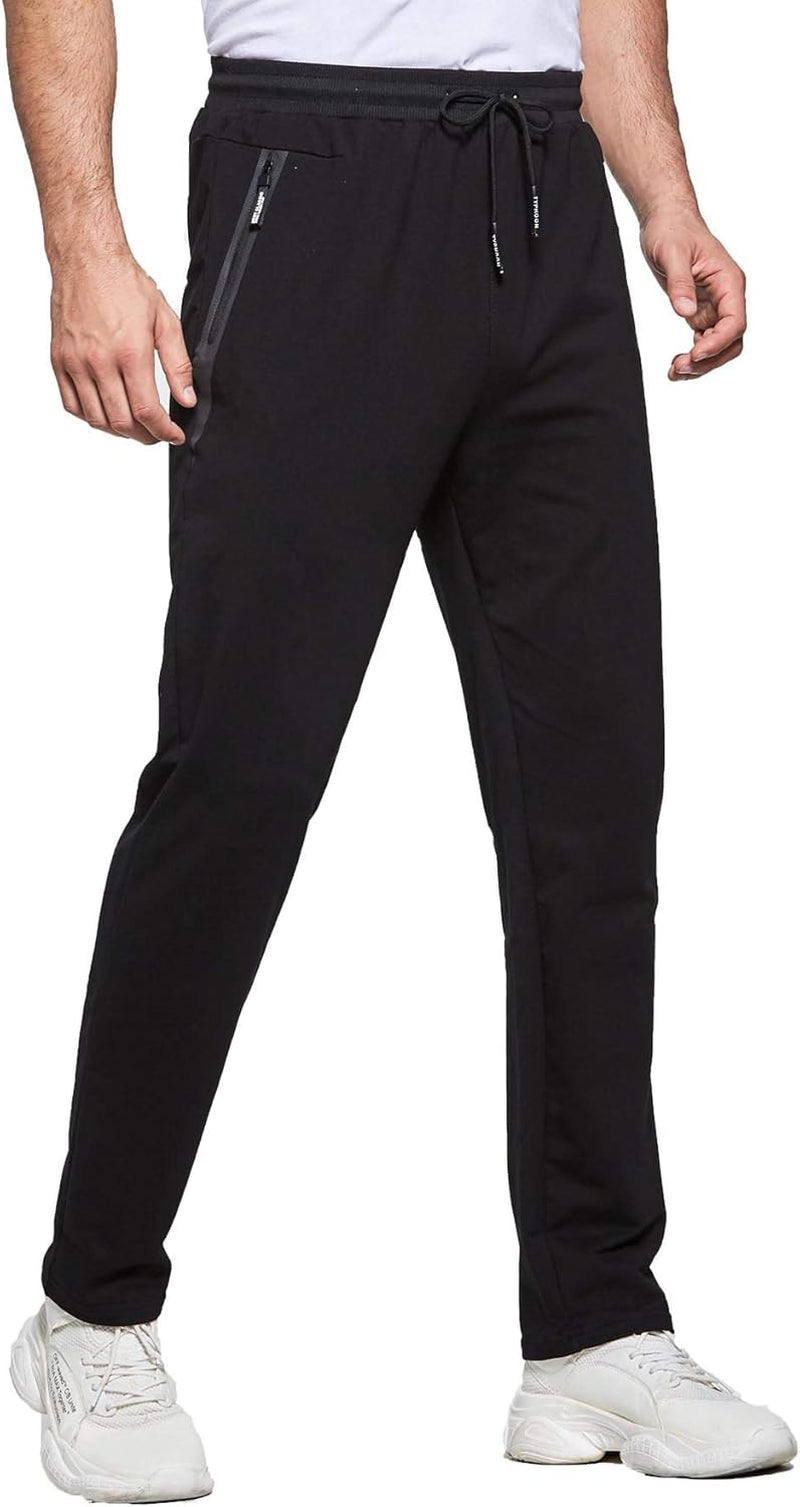 Mens Joggers Slim Fit Jogging Bottoms Zip Pockets