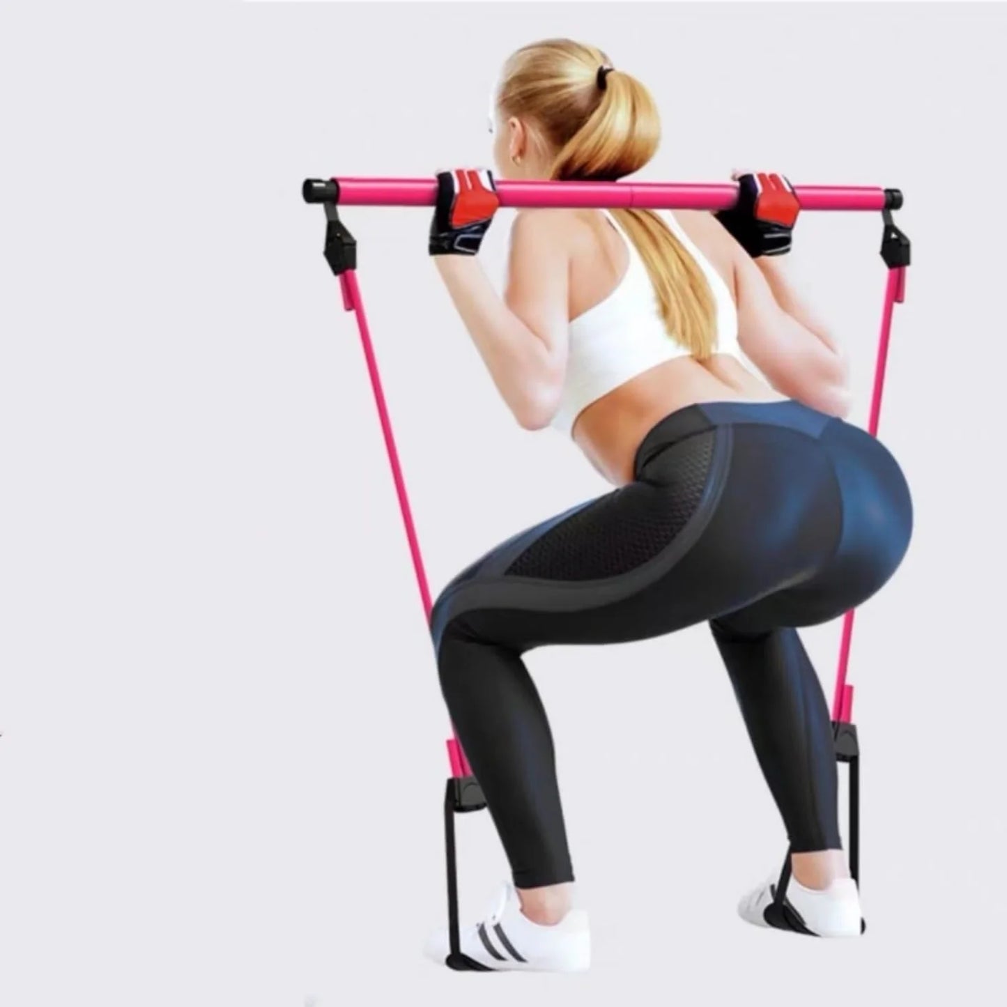, Barbell with Resistance , Leg, Hip, Waist and Arm Exercise Equipment, Sports and Fitness Equipment, Convenient Gym Exercise