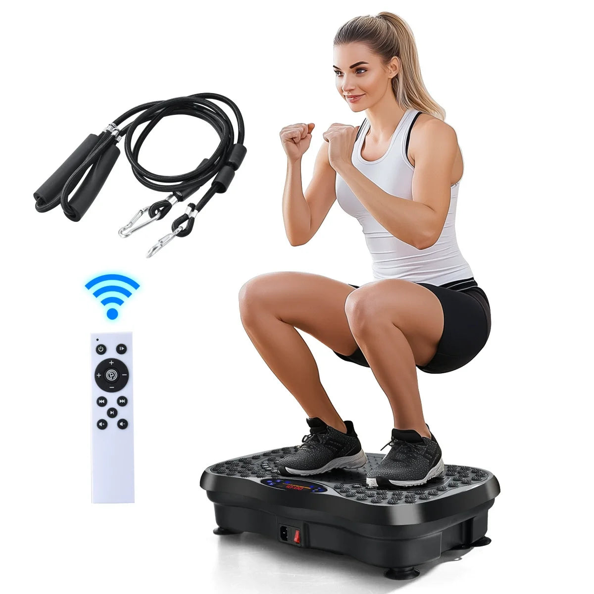 Vibrating Fat Shake,3D Vibration Plate Exercise Machine Power Fit Vibration Plate Crazy Fit Massage for Whole Body Slimming