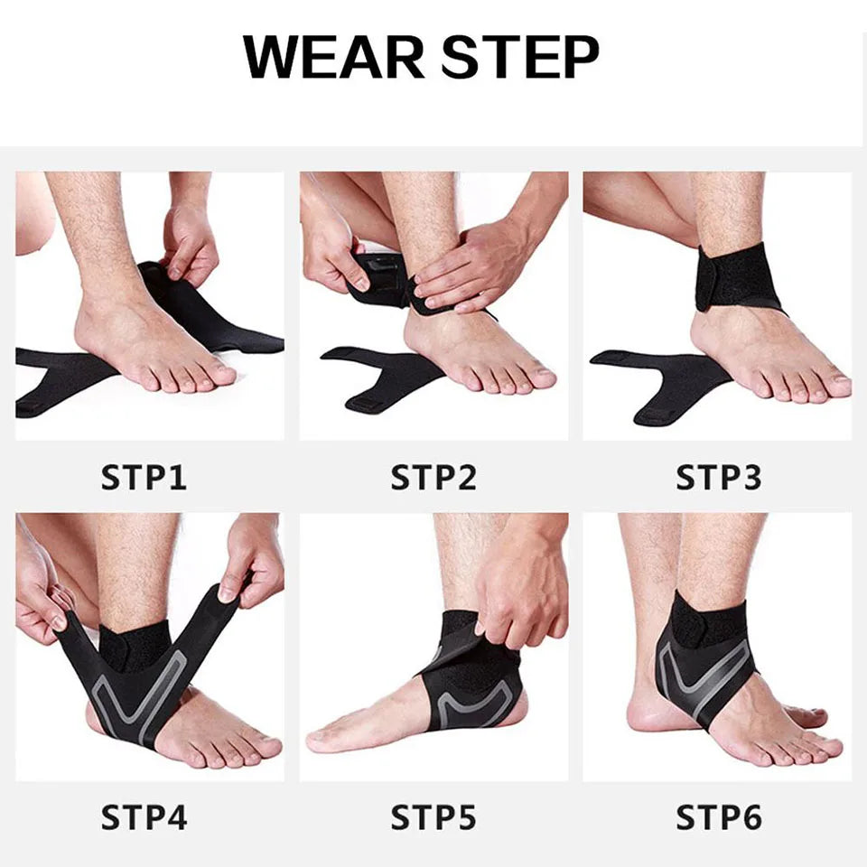 Ankle Support Brace,Elasticity Free Adjustment Protection Foot Bandage,Sprain Prevention Sport Fitness Guard Band