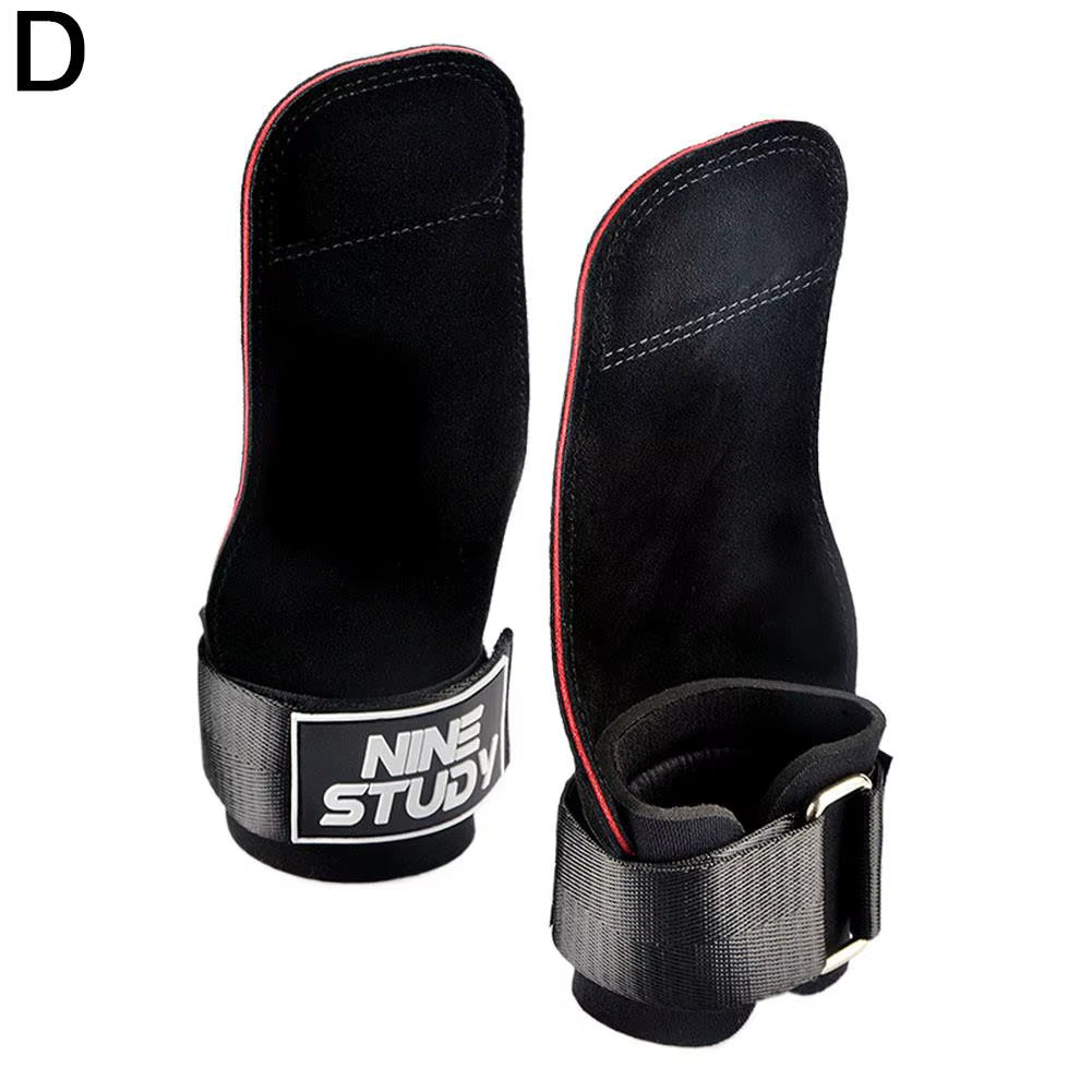 Bench Press Weight Lifting Wrist Hooks Straps Deadlift Gloves and Grip Pads for Fitness Gym Training Dumbbell Pull-Up