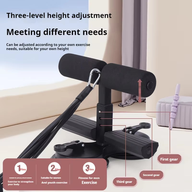 Abdominal Muscle Exerciser with Resistance Band Sit-Up Aid Gym Equipment for Home Pelvic Muscle Trainer Exercise Bodybuilding