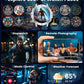 Military Smart Watch for Men with Bluetooth Call,1.43" AMOLED with LED Flashlight/530Mah,100+ Sports Mode Tactical Fitness Tracker/Heart Rate Sleep Health Monitor/Ip68 Waterproof for Android Ios