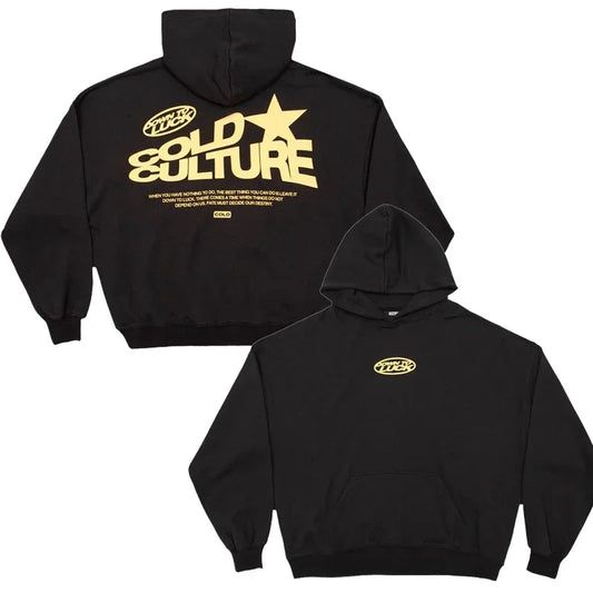 Cold Culture Logo Latest Edition Double-Sided Print Men'S Sports Hoodie Brother Gothic Oversized T-Shirt Street Top Y2K Clothes