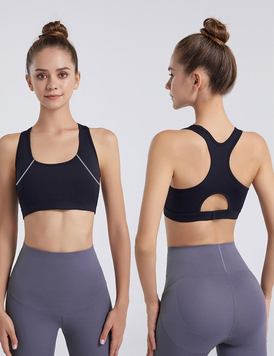 Women'S Sports Bra, High Support, White, Regular