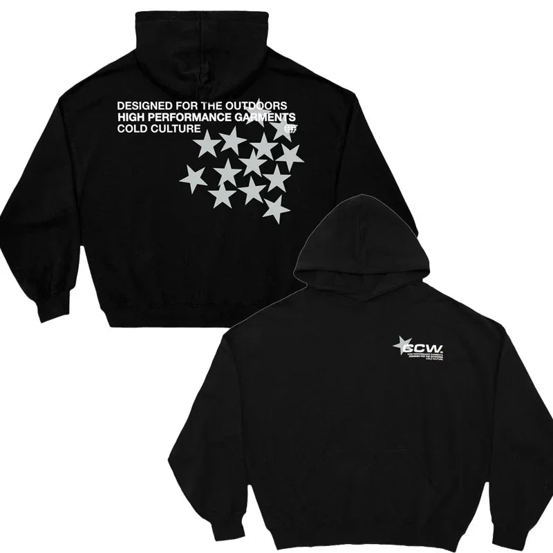 Cold Culture Logo Latest Edition Double-Sided Print Men'S Sports Hoodie Brother Gothic Oversized T-Shirt Street Top Y2K Clothes