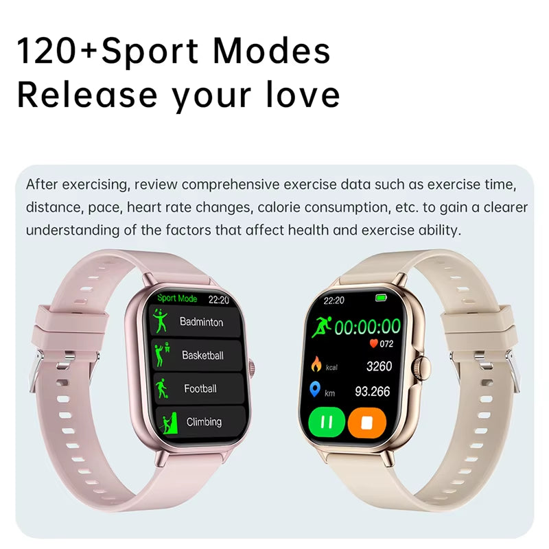 2025 2.01'' Smart Watch Bluetooth Call Play Music Smartwatch Fitness Clock Sport Waterproof Watches for Men Women Iphone Android