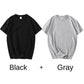 2PCS 100% Cotton Solid T Shirts Men'S and Women'S Short Sleeve White Tees Casual Breathable Loose round Neck T-Shirt Couple Tops