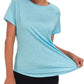 Women'S Gym Shirts, Short Sleeve Lightweight Moisture Wicking Quick Dry Back Mesh Loose Fit Sports Tops for Ladies