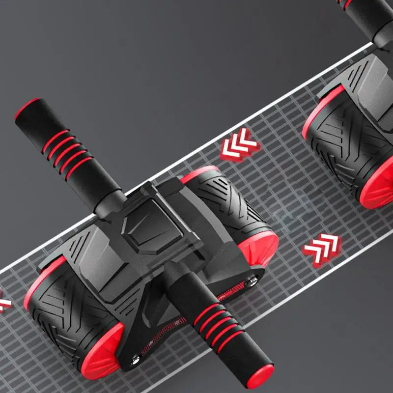 Fitness Ab Roller Coaster Wheel Automatic Rebound Belly Wheel Gym Fitness Double-Wheeled Core Roller Wheel for Belly Exercise