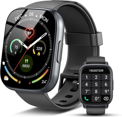 Smart Watch for Men Women Answer/Make Call, 1.95" HD Touch Screen Fitness Watch with Heart Rate/Spo2/Sleep Monitor/Step Counter, 100+ Sport Activity Tracker, IP68 Waterproof Smartwatch for Android Ios
