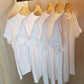 2PCS 100% Cotton Solid T Shirts Men'S and Women'S Short Sleeve White Tees Casual Breathable Loose round Neck T-Shirt Couple Tops