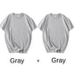 2PCS 100% Cotton Solid T Shirts Men'S and Women'S Short Sleeve White Tees Casual Breathable Loose round Neck T-Shirt Couple Tops